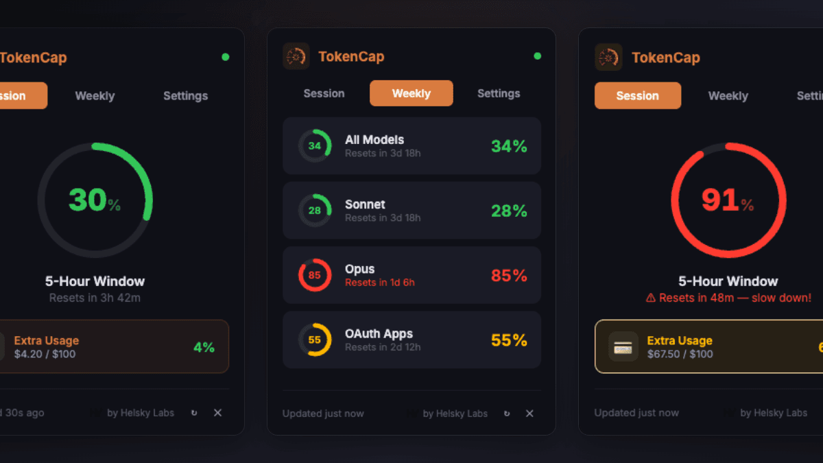 TokenCap screenshot